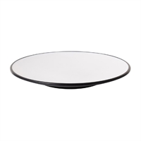Coucou Dual Colour Round Plate 205mm - White & Black (12 Pack)