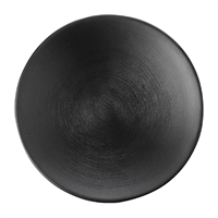 Coucou Dual Colour Round Plate 205mm - Black (12 Pack)