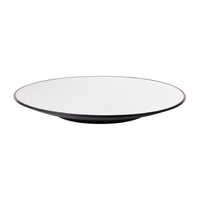 Coucou Dual Colour Round Plate 250mm - White & Black (9 Pack)