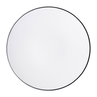 Coucou Dual Colour Round Plate 300mm - White & Black (12 Pack)