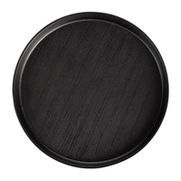 Coucou Dual Colour Round Edge Plate 200mm - Black & Black (12 Pack)