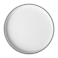 Coucou Dual Colour Round Edge Plate 270mm - White & Black (12 Pack)
