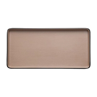 Coucou Dual Colour Rect. Plate 250x120mm - Beige & Black (12 Pack)