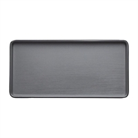 Coucou Dual Colour Rect. Plate 250x120mm - Grey & Black (12 Pack)