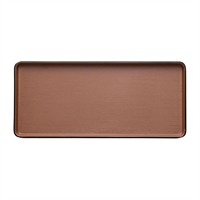 Coucou Dual Colour Rect. Plate 290x130mm - Brown & Black (12 Pack)