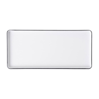 Coucou Dual Colour Rect. Plate 325x150mm - White & Black (9 Pack)