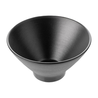 Coucou Dual Colour V-Shape Round Bowl 150mm - Black (12 Pack)