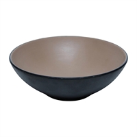 Coucou Dual Colour Round Bowl 187mm - Beige & Black (12 Pack)