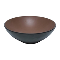 Coucou Dual Colour Round Bowl 210mm - Brown & Black (9 Pack)