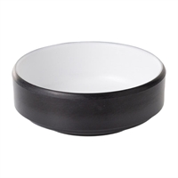 Coucou Dual Colour Round Sauce Dish 76mm - White & Black (40 Pack)