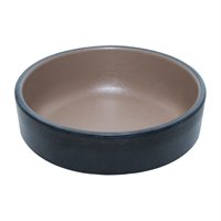 Coucou Dual Colour Round Sauce Dish 100mm - Beige & Black (20 Pack)