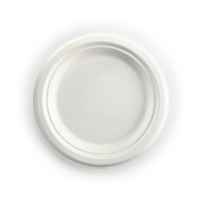 BioPak Round Biocane Plates - 18cm (1000 Pack)