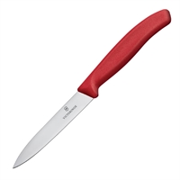Victorinox Vegetable Knife Pointed Blade Classic Handle Red -10 cm