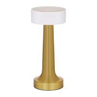 Tablekraft Aura Cordless LED Table Lamp Brass 90x205mm