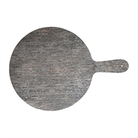 Churchill Alchemy Buffet Handled Melamine Round Paddle Boards Distressed Wood 450mm (4 Pack)