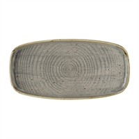 Churchill Stonecast Peppercorn Grey Chefs' Walled Oblong Plates 300mm (12 Pack)