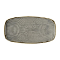 Churchill Stonecast Peppercorn Grey Chefs' Walled Oblong Plates 350mm (6 Pack)
