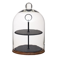 Kitchencraft Artesa Servierset mit zwei Etagen und gewölbter Schieferplatte, 22 x 31 cm (B2B)