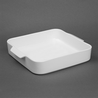 Olympia Whiteware Quadratische Bratform mit Griffen 260x225x50mm (2 Stück)