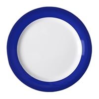 Olympia Kristallon Gala Melamine Blue Rim Plates 268mm (6 Pack)