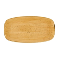 Churchill Stonecast Tangerine Chefs' Oblong Plates No. 4- 355 x 189mm (6 Pack)