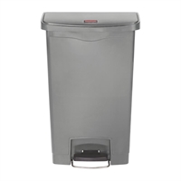 Rubbermaid Slim Jim Front Step-On Pedal Bin Grey 50Ltr
