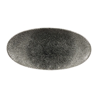Churchill Studio Prints Raku Oval Plates Quartz Black 299mm (12 Pack)