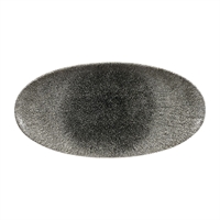 Churchill Studio Prints Raku Oval Plates Quartz Black 347mm (6 Pack)