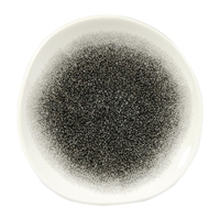 Churchill Studio Prints Raku Round Trace Plates Quartz Black 186mm (12 Pack)