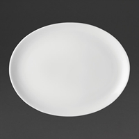 Utopia Pure White Oval Plates 300mm (18 Pack)