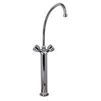 Robinet mélangeur monotrou modèle lourd avec 2 robinets, bec mobile ø 25 x 300mm sur colonne 300mm Gastro M