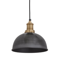 Industville Brooklyn Dome Pendant Light Pewter 200mm
