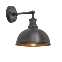 Industville Brooklyn Dome Wall Light Pewter and Copper 205mm