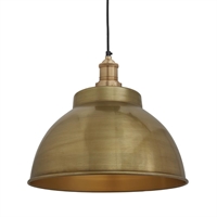 Industville Brooklyn Dome Pendant Light Brass 330mm
