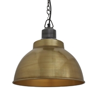 Industville Brooklyn Dome Pendant Light Brass 330mm