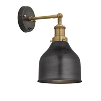 Industville Brooklyn Cone Wall Light Pewter 180mm