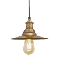 Industville Brooklyn Flat Pendant Brass 205mm