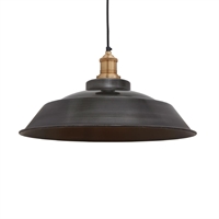 Industville Brooklyn Step Pendant Pewter 410mm