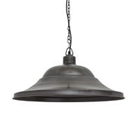 Industville Brooklyn Giant Hat Pendant Pewter 530mm
