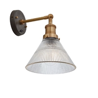 Industville Brooklyn Glass Funnel Wall Light 180mm