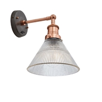 Industville Brooklyn Glass Funnel Wall Light 180mm