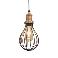 Industville Brooklyn Balloon Cage Pendant Pewter 155mm