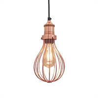 Industville Brooklyn Balloon Cage Pendant Copper 155mm