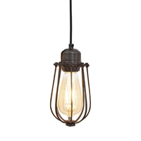 Industville Orlando Wire Cage Pendant Pewter 100mm