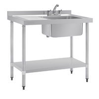 Vogue Single Sink Left Hand Drainer