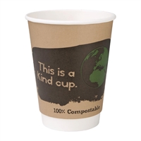 Fiesta Compostable Hot Cup Double Wall Kind  340ml (25 Pack)