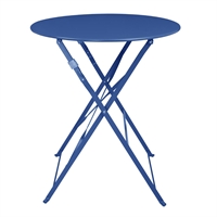 Bolero Perth Pavement Style Round Table Dark Navy 600mm