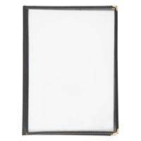 Protège-menus style américain Olympia A4 quatre vues noir