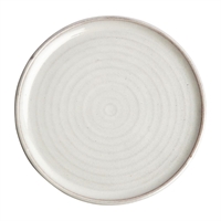 Olympia Canvas ronde borden met smalle rand wit 26,5cm (6 stuks)