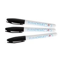 Puracycle Non-Toxic Marker Pens Black 3 Pack